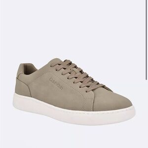 Calvin Klein Men's Falconi Sneaker Taupe/Beige Low-Top Sneaker - size 8